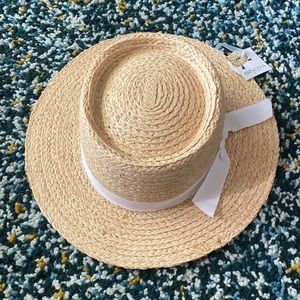 Bindya Tan Straw Hat New With Tags